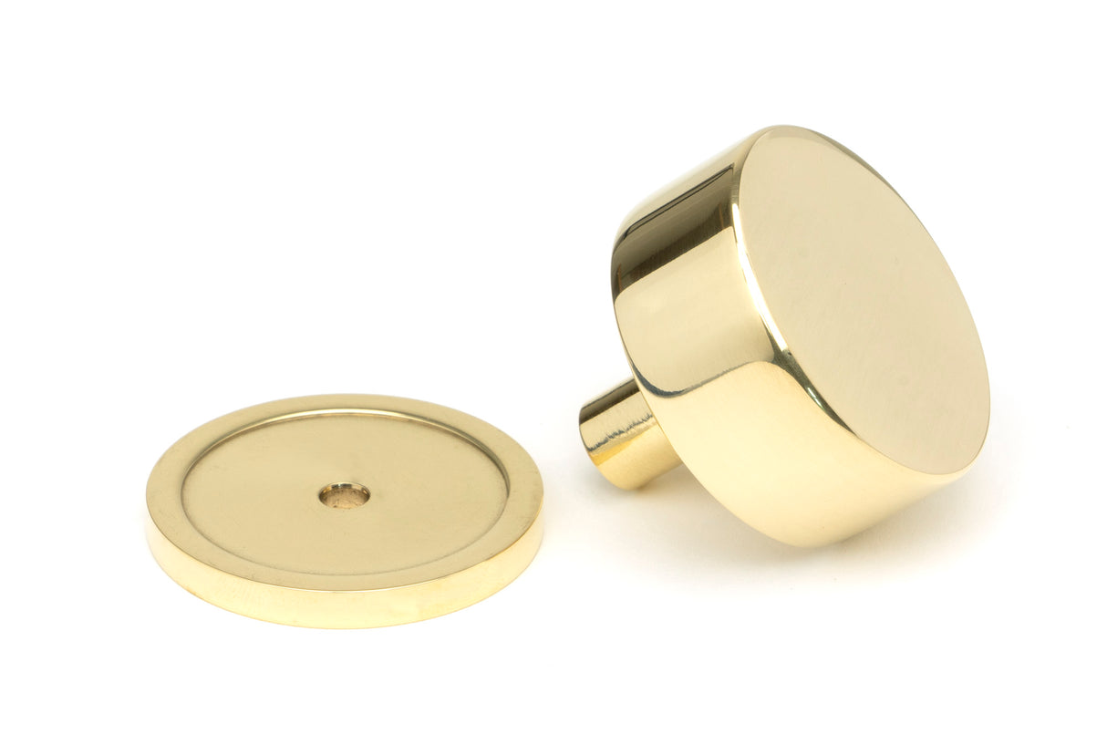 From The Anvil - Polished Brass Kelso Cabinet Knob - 38mm (Plain) | Sku. 50298 | Trade Door Handles.