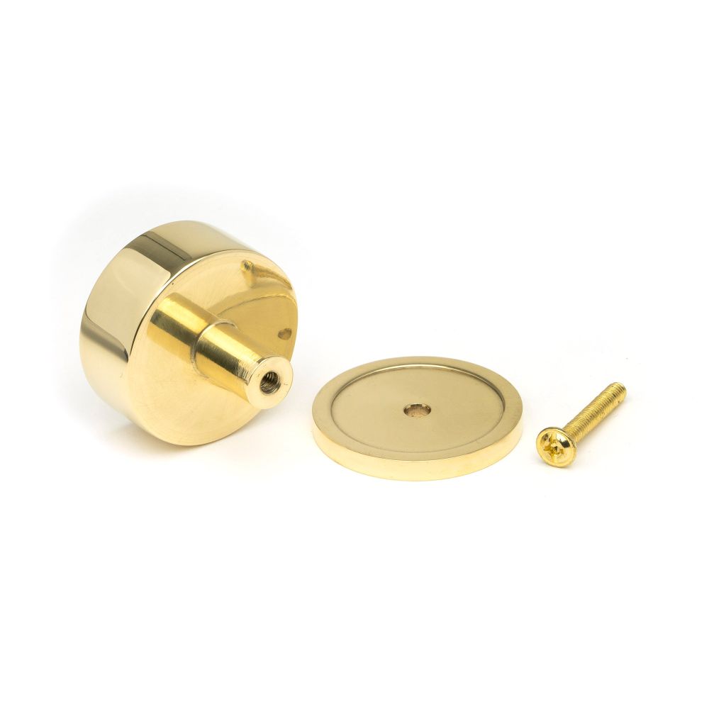 From The Anvil - Polished Brass Kelso Cabinet Knob - 38mm (Plain) | Sku. 50298 | Trade Door Handles.
