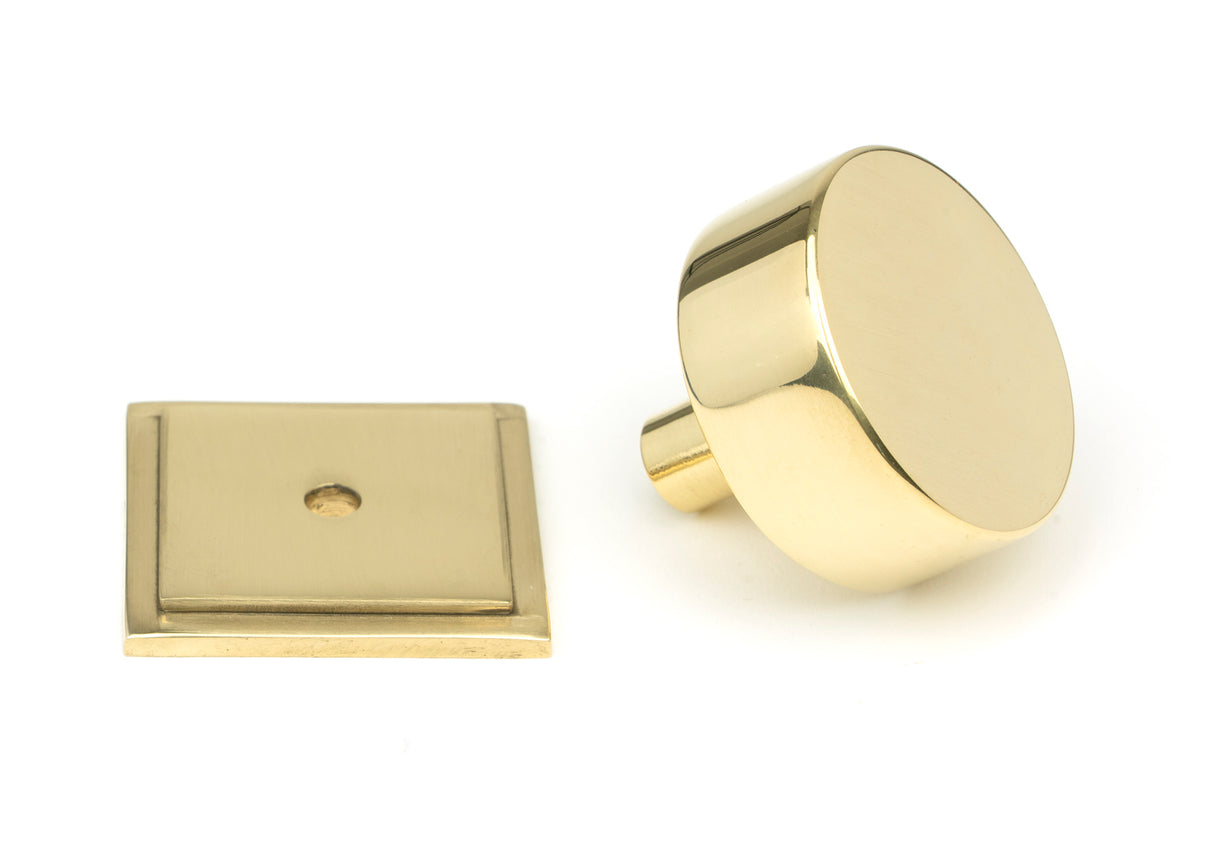 From The Anvil - Polished Brass Kelso Cabinet Knob - 38mm (Square) | Sku. 50300 | Trade Door Handles.