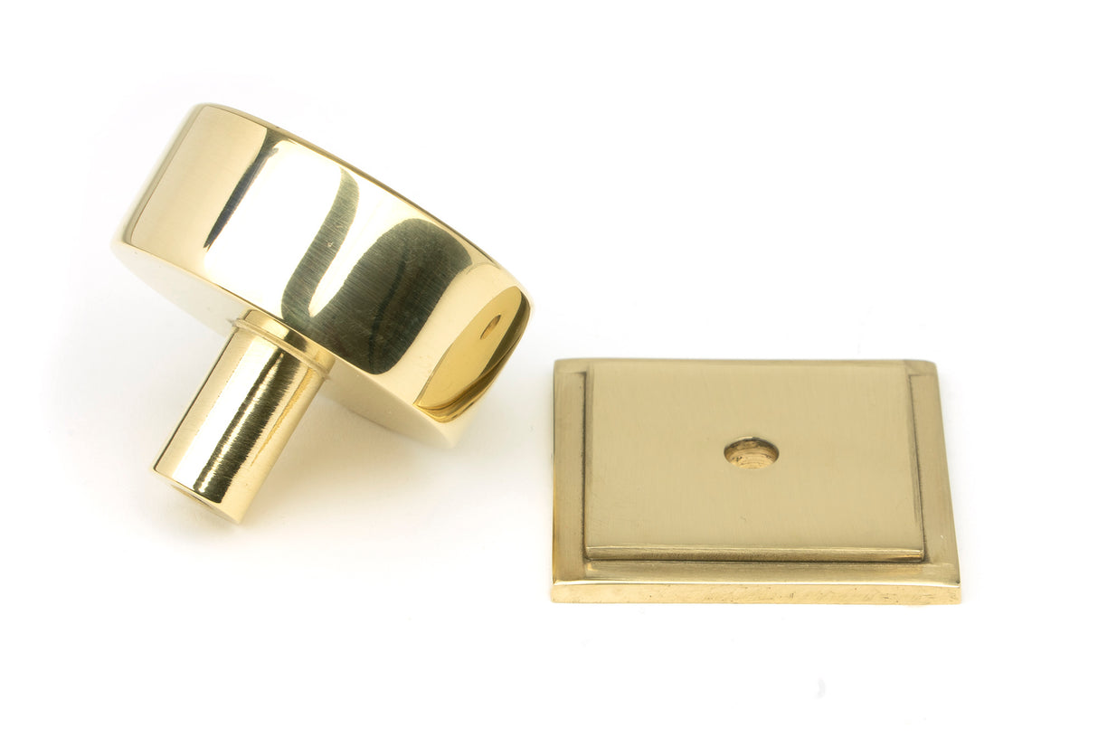 From The Anvil - Polished Brass Kelso Cabinet Knob - 38mm (Square) | Sku. 50300 | Trade Door Handles.