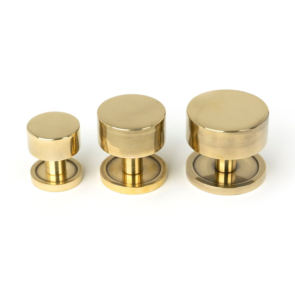 From The Anvil - Aged Brass Kelso Cabinet Knob - 25mm (Plain) | Sku. 50304 | Trade Door Handles.