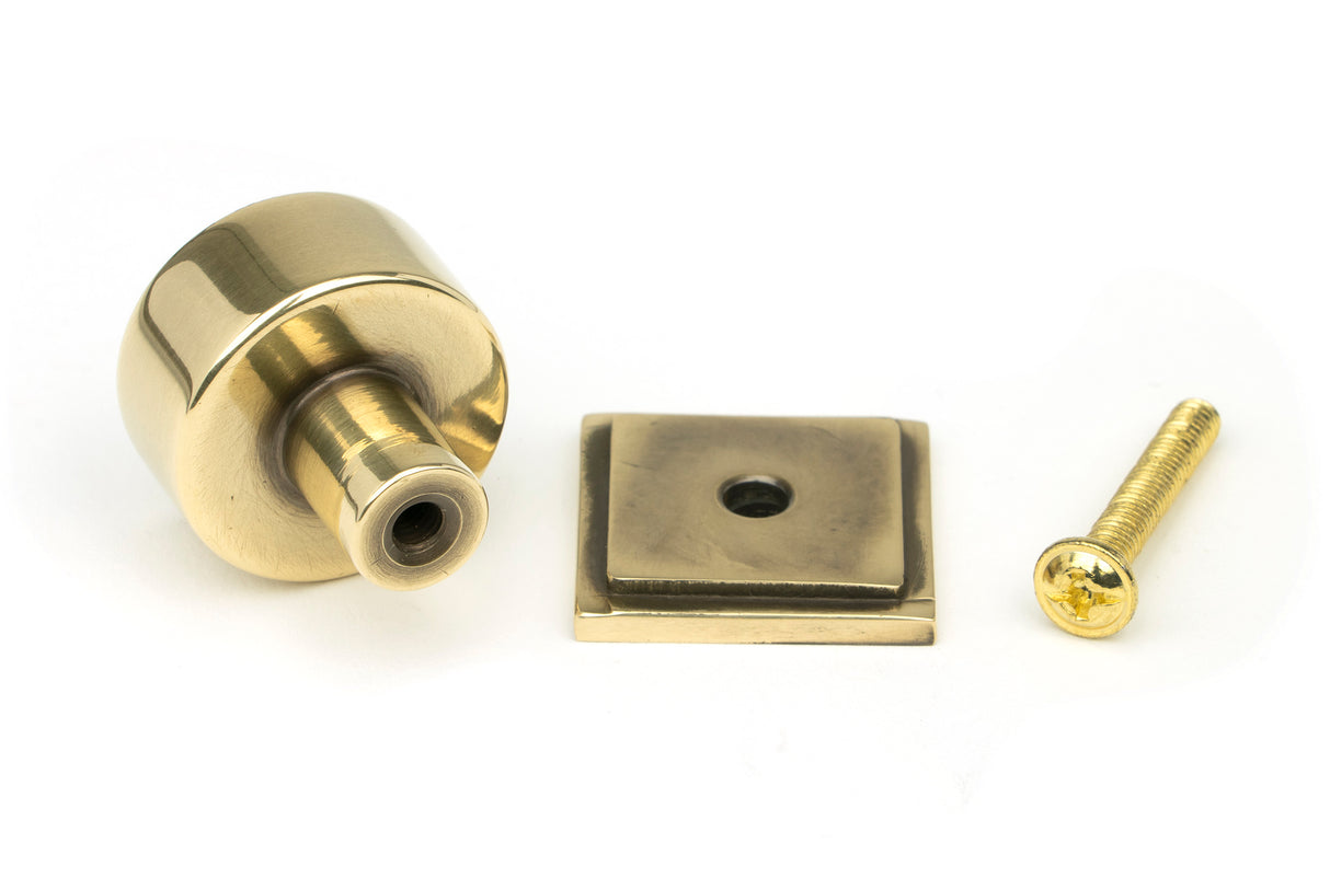 From The Anvil - Aged Brass Kelso Cabinet Knob - 25mm (Square) | Sku. 50306 | Trade Door Handles.