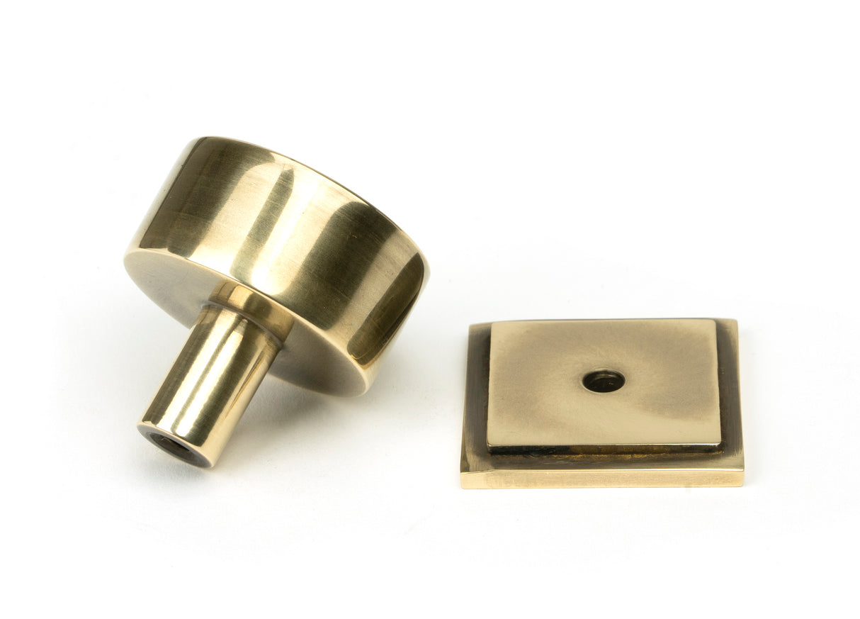 From The Anvil - Aged Brass Kelso Cabinet Knob - 32mm (Square) | Sku. 50309 | Trade Door Handles.
