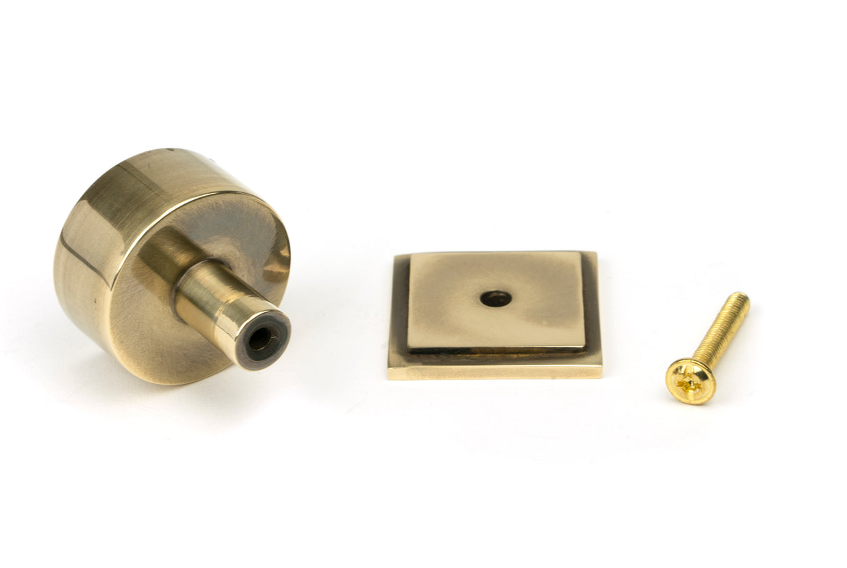 From The Anvil - Aged Brass Kelso Cabinet Knob - 32mm (Square) | Sku. 50309 | Trade Door Handles.