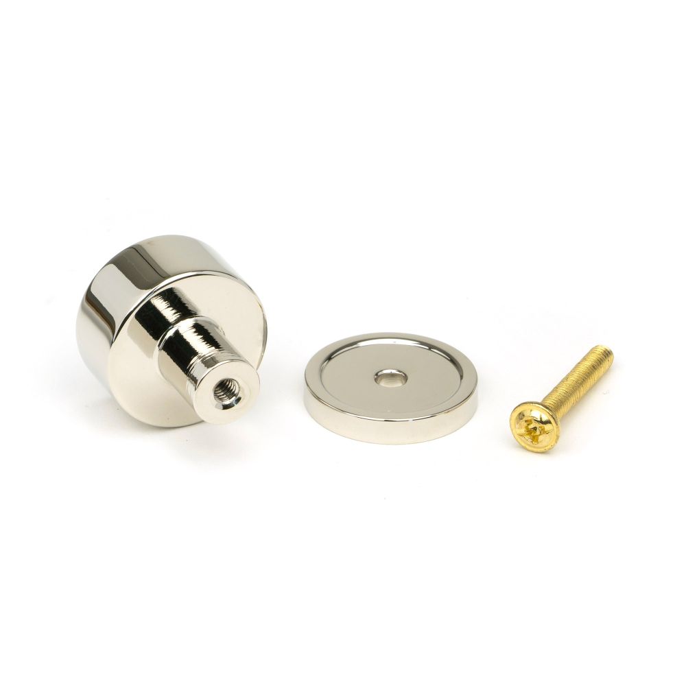 From The Anvil - Polished Nickel Kelso Cabinet Knob - 25mm (Plain) | Sku. 50313 | Trade Door Handles.
