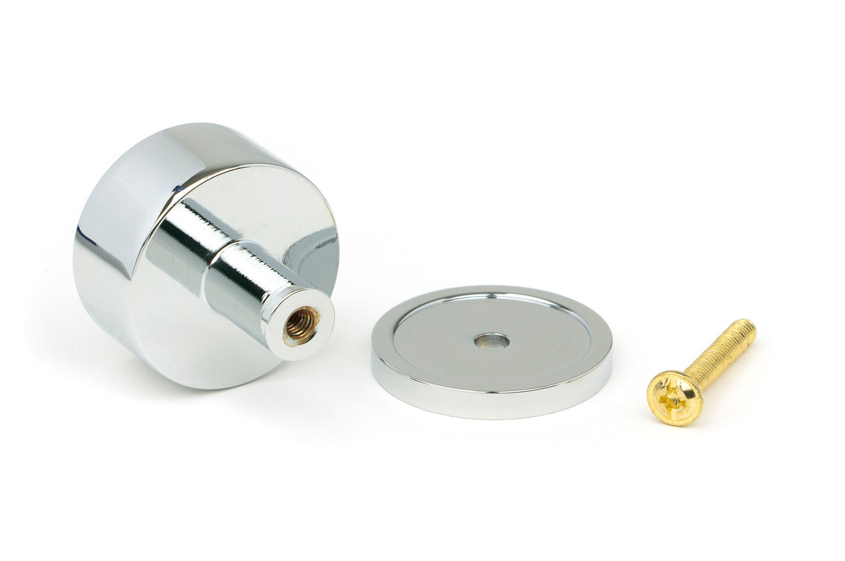 From The Anvil - Polished Chrome Kelso Cabinet Knob - 32mm (Plain) | Sku. 50328 | Trade Door Handles.