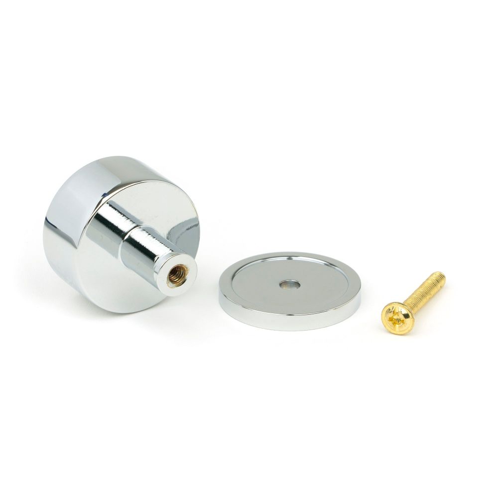 From The Anvil - Polished Chrome Kelso Cabinet Knob - 32mm (Plain) | Sku. 50328 | Trade Door Handles.