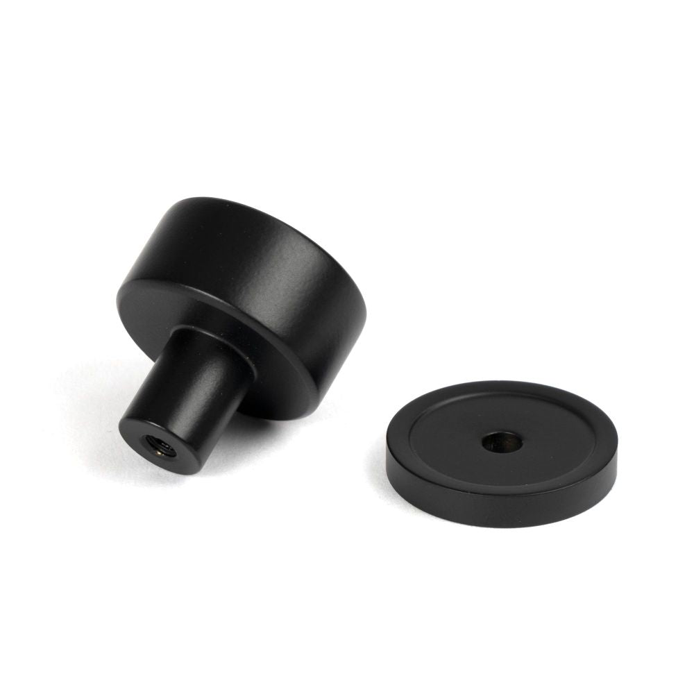 From The Anvil - Matt Black Kelso Cabinet Knob - 25mm (Plain) | Sku. 50337 | Trade Door Handles.