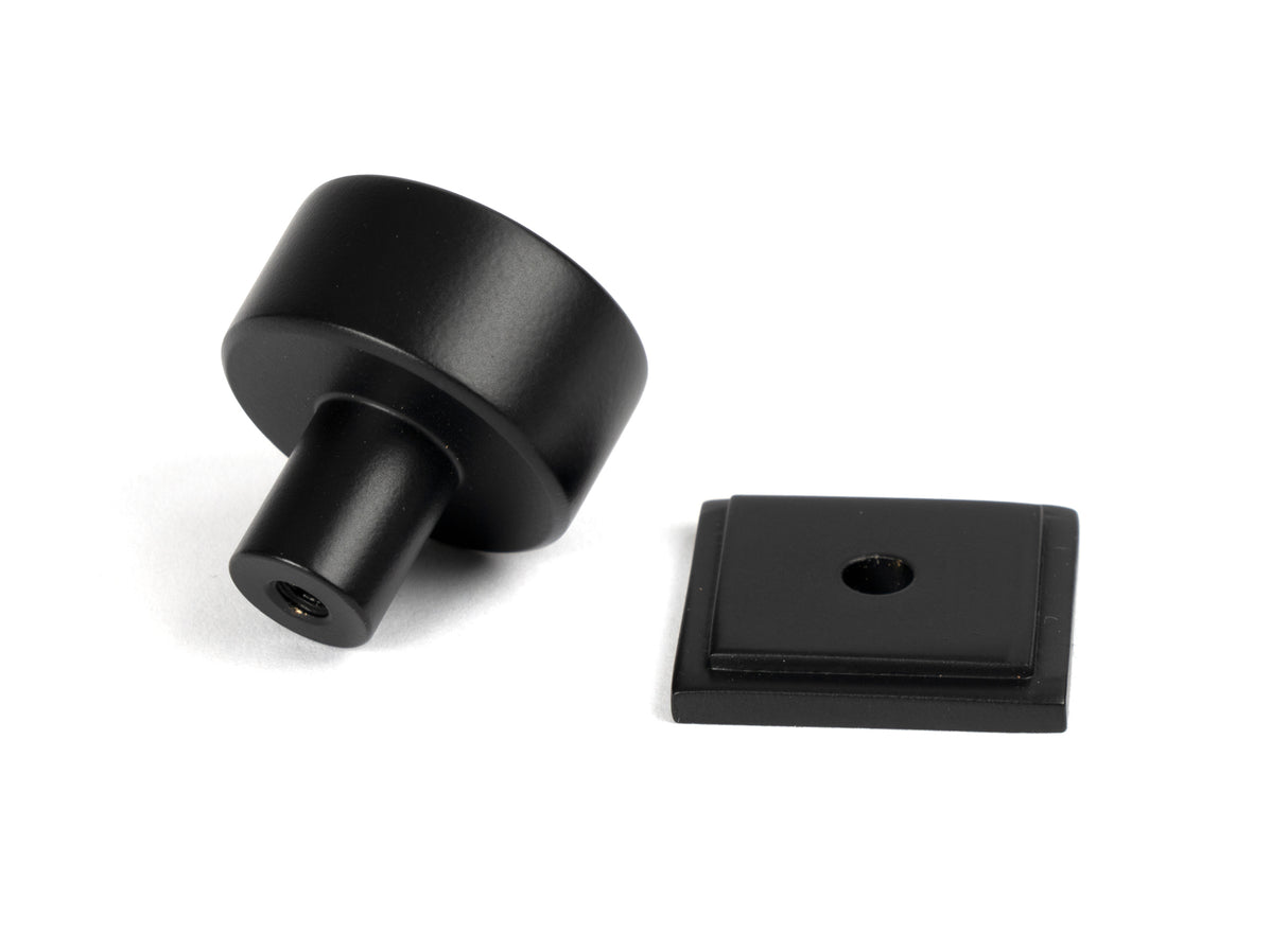 From The Anvil - Matt Black Kelso Cabinet Knob - 25mm (Square) | Sku. 50339 | Trade Door Handles.
