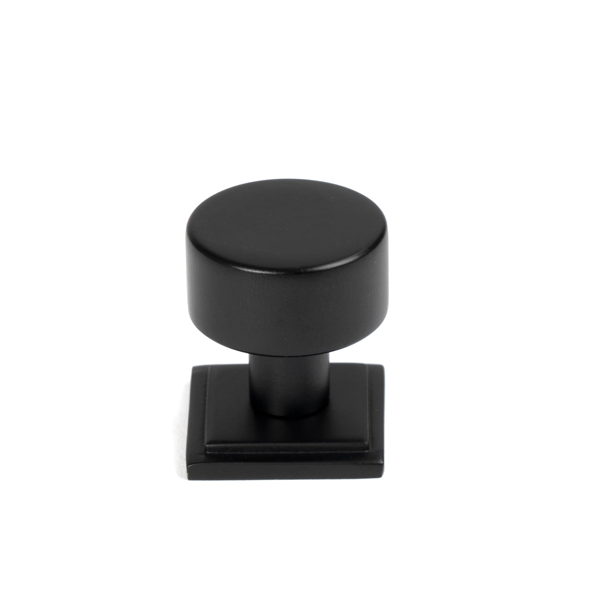From The Anvil - Matt Black Kelso Cabinet Knob - 25mm (Square) | Sku. 50339 | Trade Door Handles.