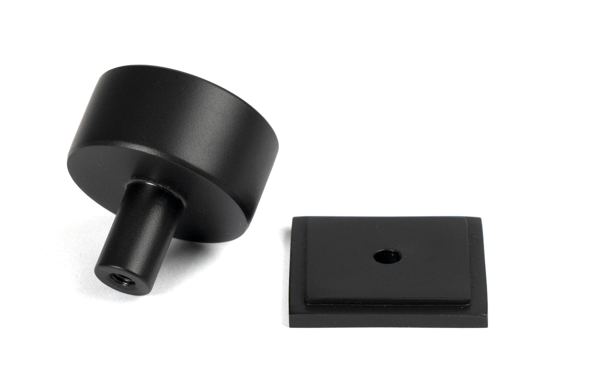 From The Anvil - Matt Black Kelso Cabinet Knob - 32mm (Square) | Sku. 50342 | Trade Door Handles.