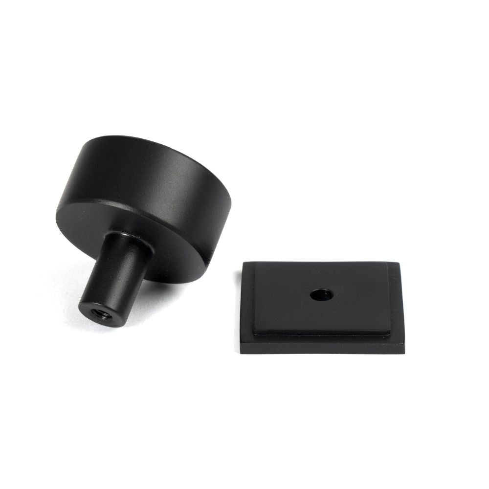 From The Anvil - Matt Black Kelso Cabinet Knob - 32mm (Square) | Sku. 50342 | Trade Door Handles.