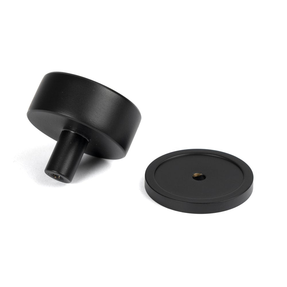 From The Anvil - Matt Black Kelso Cabinet Knob - 38mm (Plain) | Sku. 50343 | Trade Door Handles.