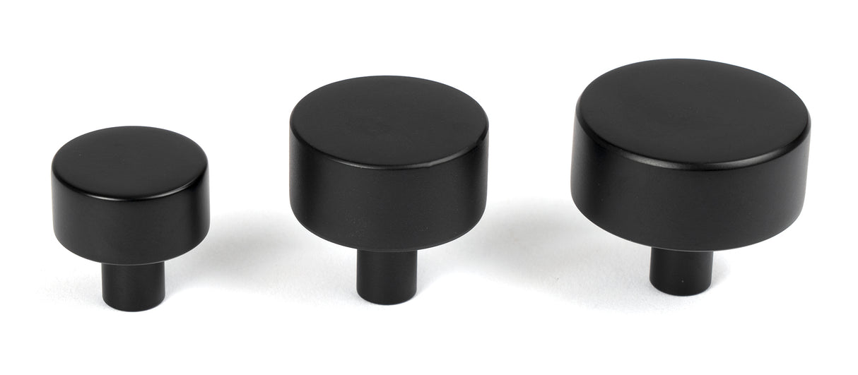 From The Anvil - Matt Black Kelso Cabinet Knob - 38mm (No rose) | Sku. 50344 | Trade Door Handles.