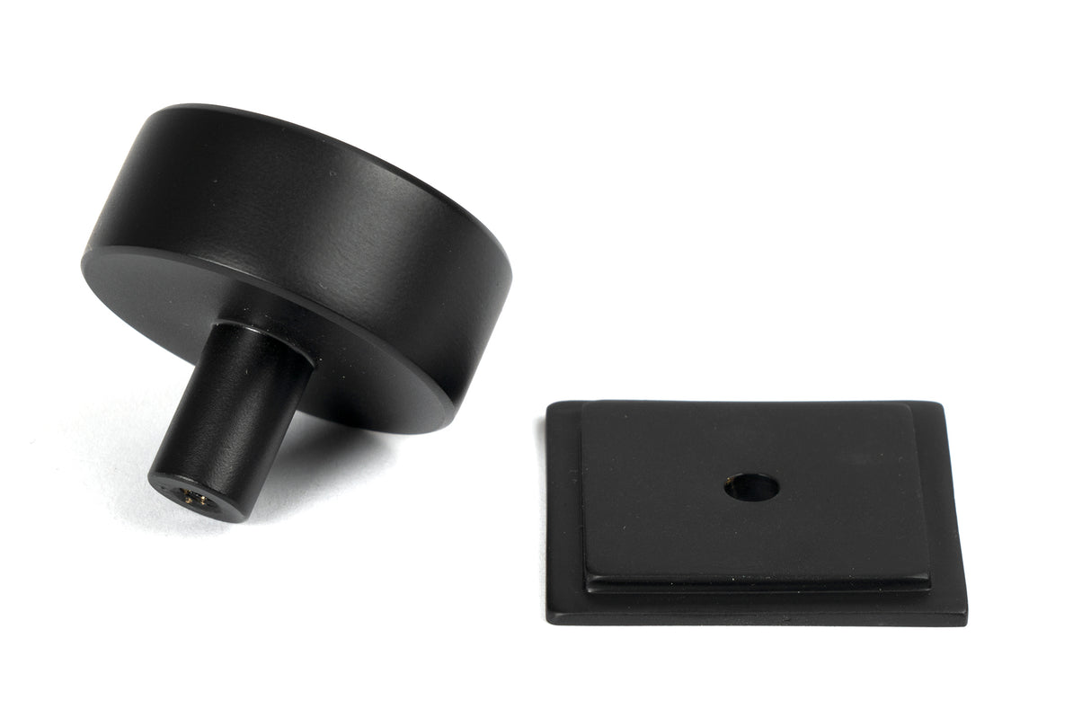 From The Anvil - Matt Black Kelso Cabinet Knob - 38mm (Square) | Sku. 50345 | Trade Door Handles.