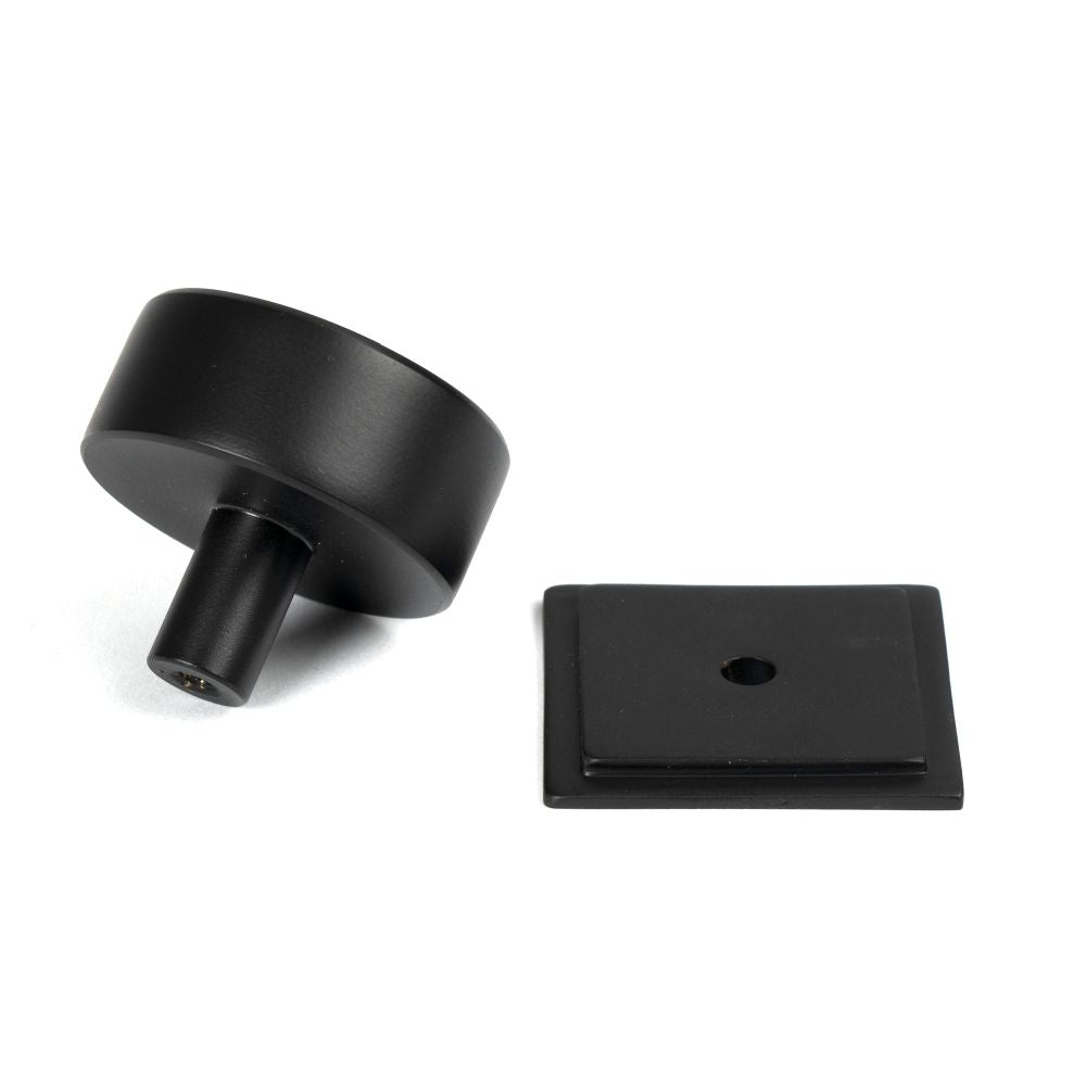 From The Anvil - Matt Black Kelso Cabinet Knob - 38mm (Square) | Sku. 50345 | Trade Door Handles.