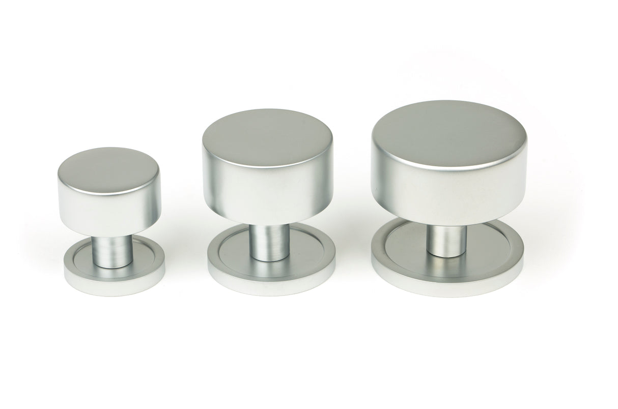 From The Anvil - Satin Chrome Kelso Cabinet Knob - 25mm (Plain) | Sku. 50349 | Trade Door Handles.