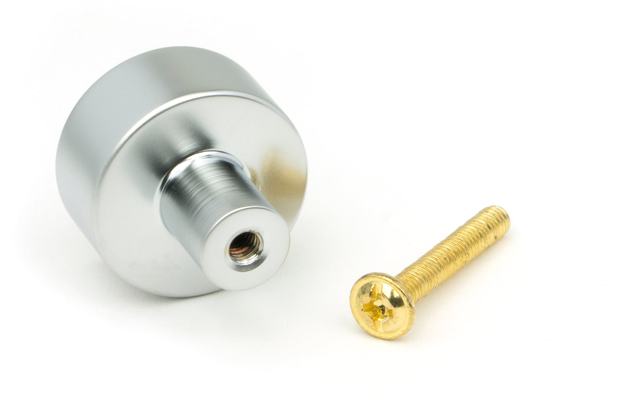From The Anvil - Satin Chrome Kelso Cabinet Knob - 25mm (No rose) | Sku. 50350 | Trade Door Handles.