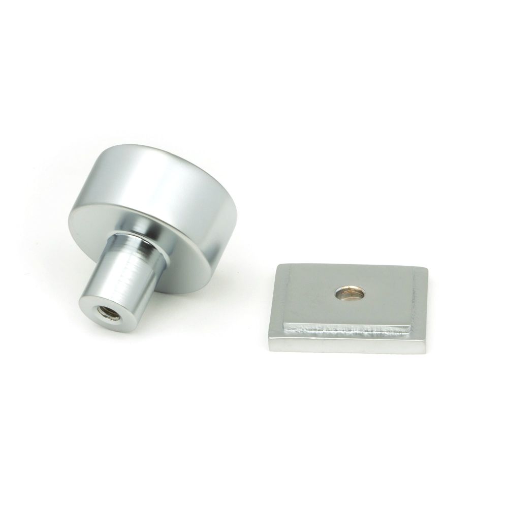From The Anvil - Satin Chrome Kelso Cabinet Knob - 25mm (Square) | Sku. 50351 | Trade Door Handles.