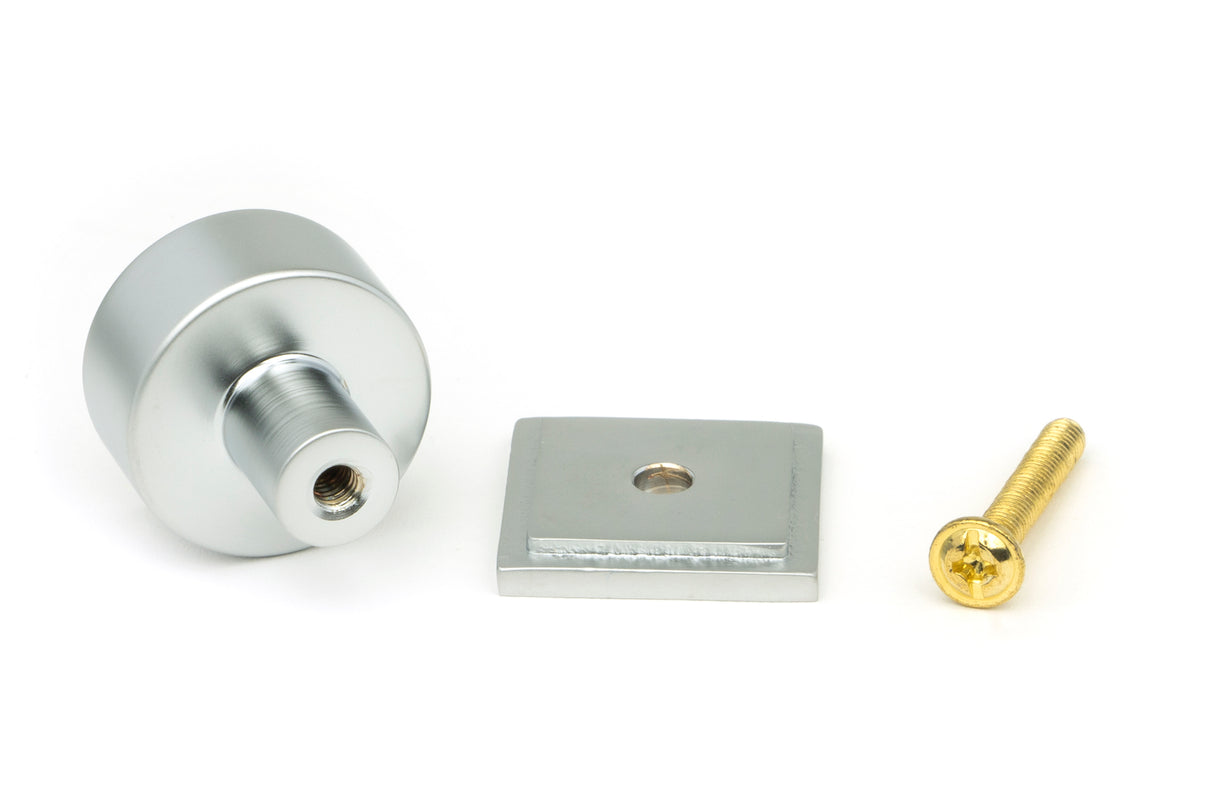 From The Anvil - Satin Chrome Kelso Cabinet Knob - 25mm (Square) | Sku. 50351 | Trade Door Handles.