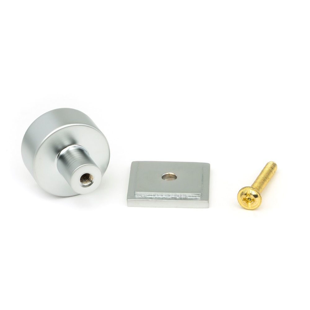 From The Anvil - Satin Chrome Kelso Cabinet Knob - 25mm (Square) | Sku. 50351 | Trade Door Handles.