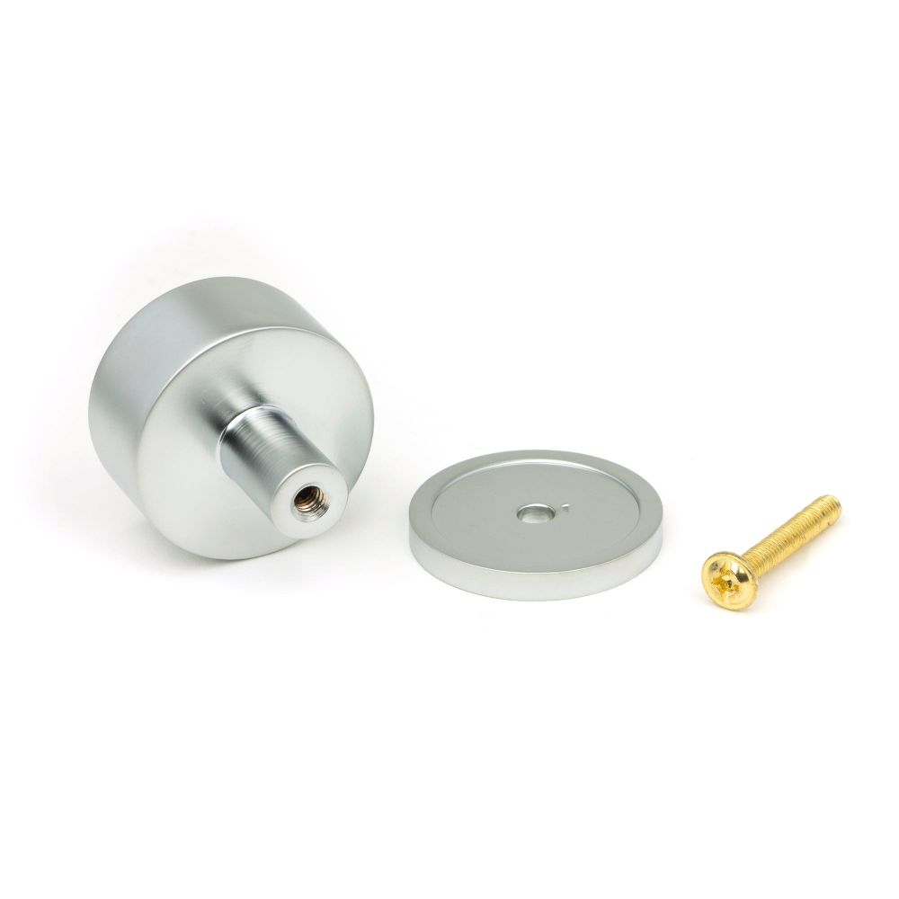 From The Anvil - Satin Chrome Kelso Cabinet Knob - 32mm (Plain) | Sku. 50352 | Trade Door Handles.