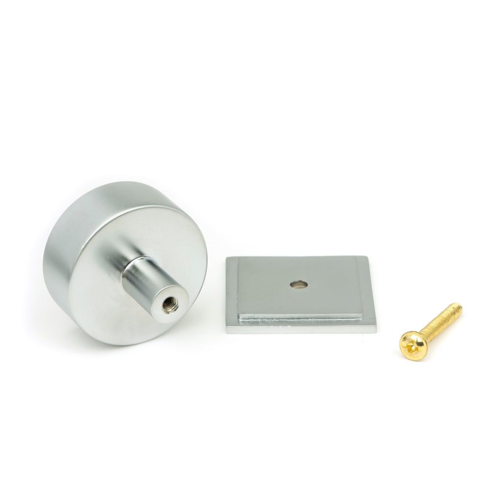 From The Anvil - Satin Chrome Kelso Cabinet Knob - 38mm (Square) | Sku. 50357 | Trade Door Handles.
