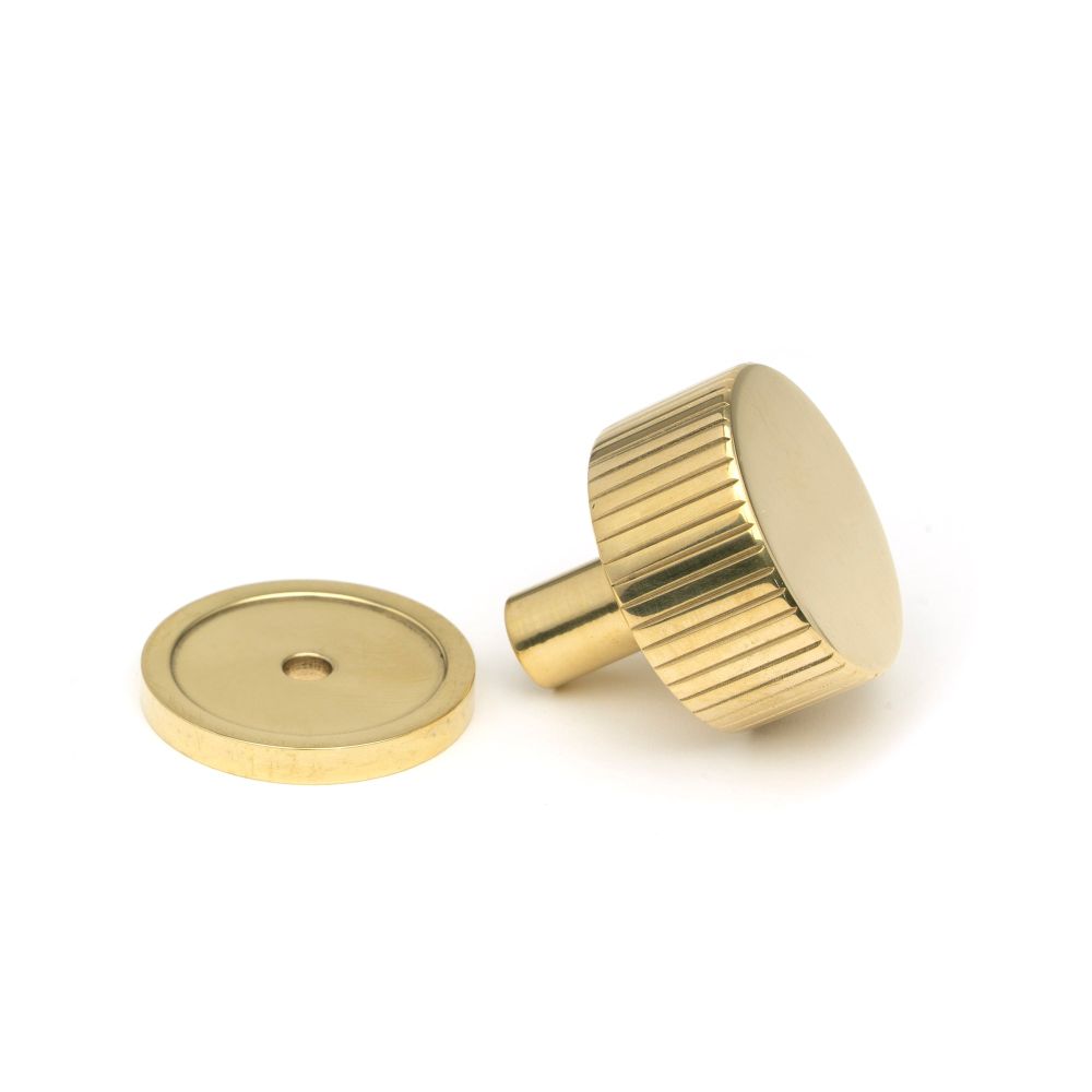 From The Anvil - Polished Brass Judd Cabinet Knob - 32mm (Plain) | Sku. 50364 | Trade Door Handles.