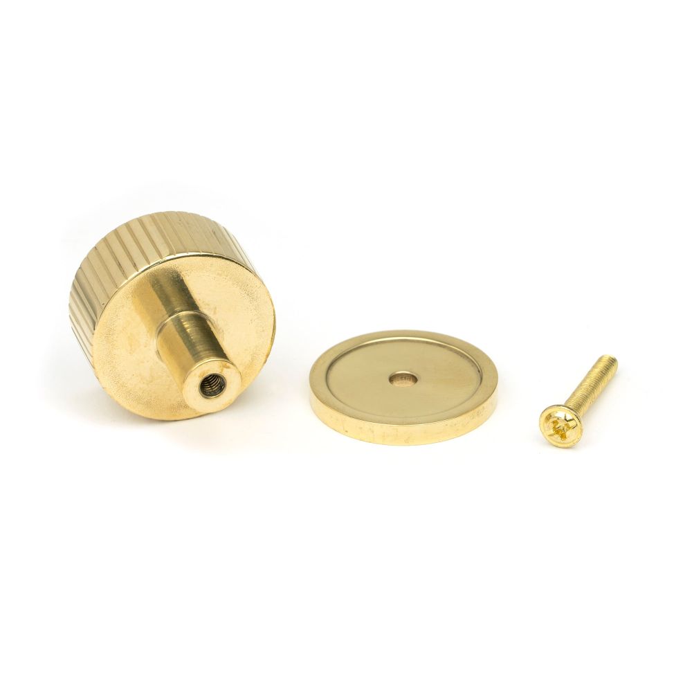 From The Anvil - Polished Brass Judd Cabinet Knob - 32mm (Plain) | Sku. 50364 | Trade Door Handles.