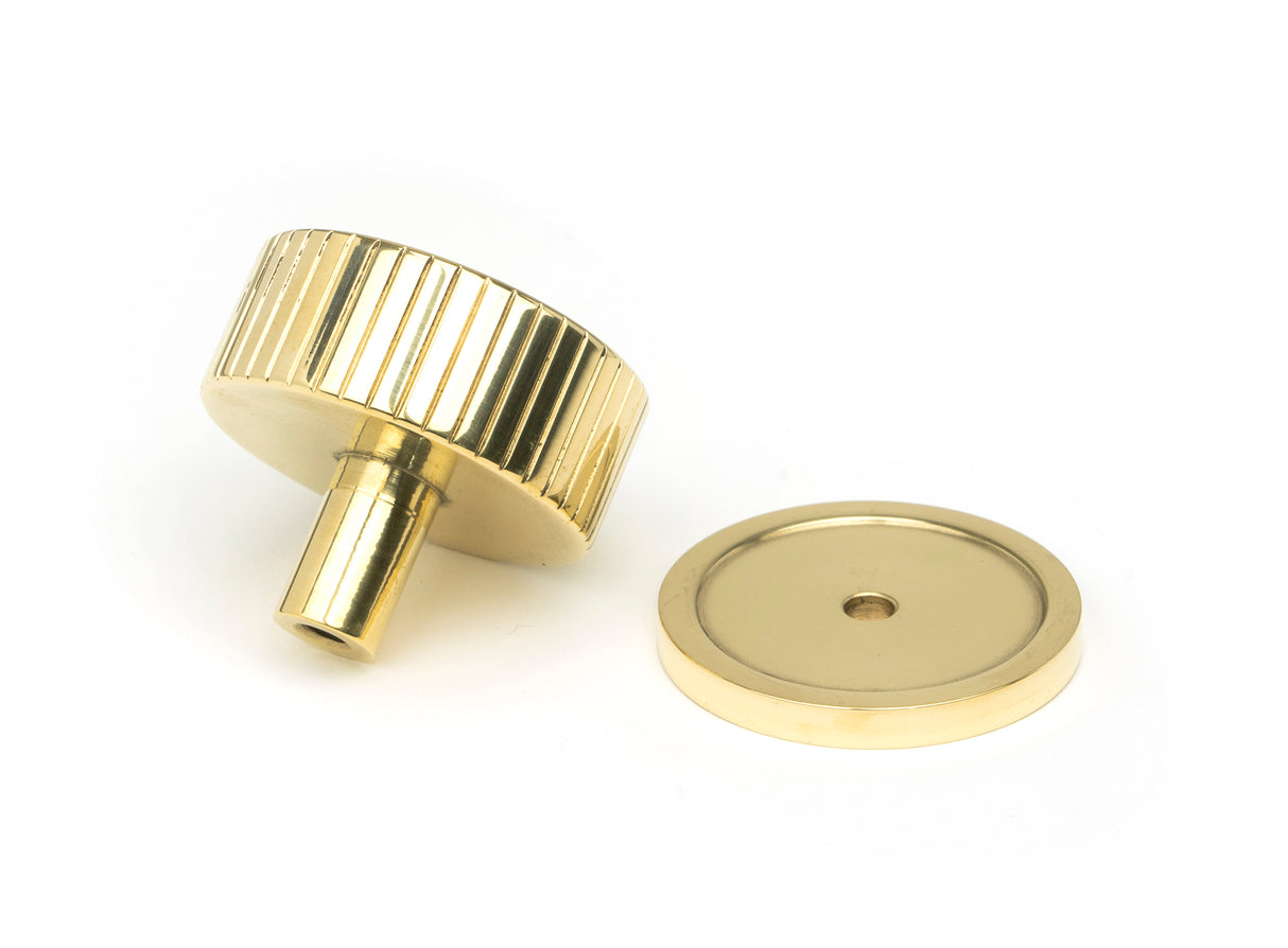 From The Anvil - Polished Brass Judd Cabinet Knob - 38mm (Plain) | Sku. 50367 | Trade Door Handles.