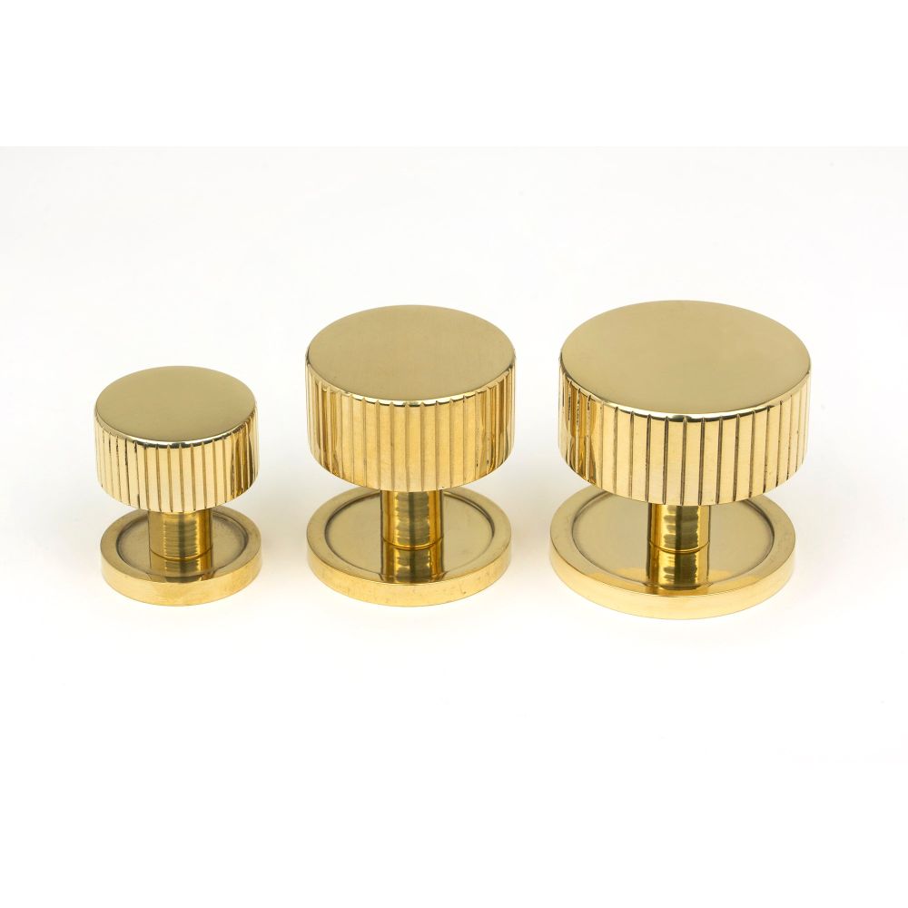 From The Anvil - Polished Brass Judd Cabinet Knob - 38mm (Plain) | Sku. 50367 | Trade Door Handles.