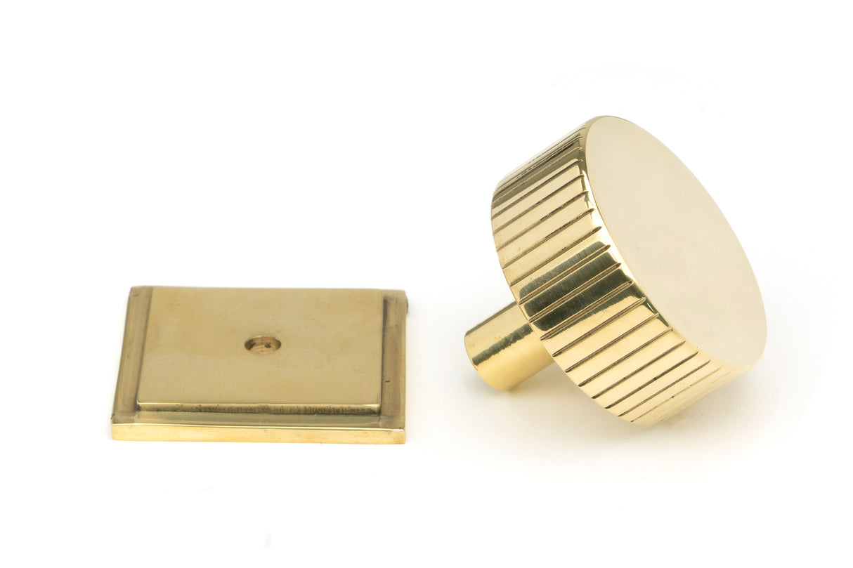 From The Anvil - Polished Brass Judd Cabinet Knob - 38mm (Square) | Sku. 50369 | Trade Door Handles.