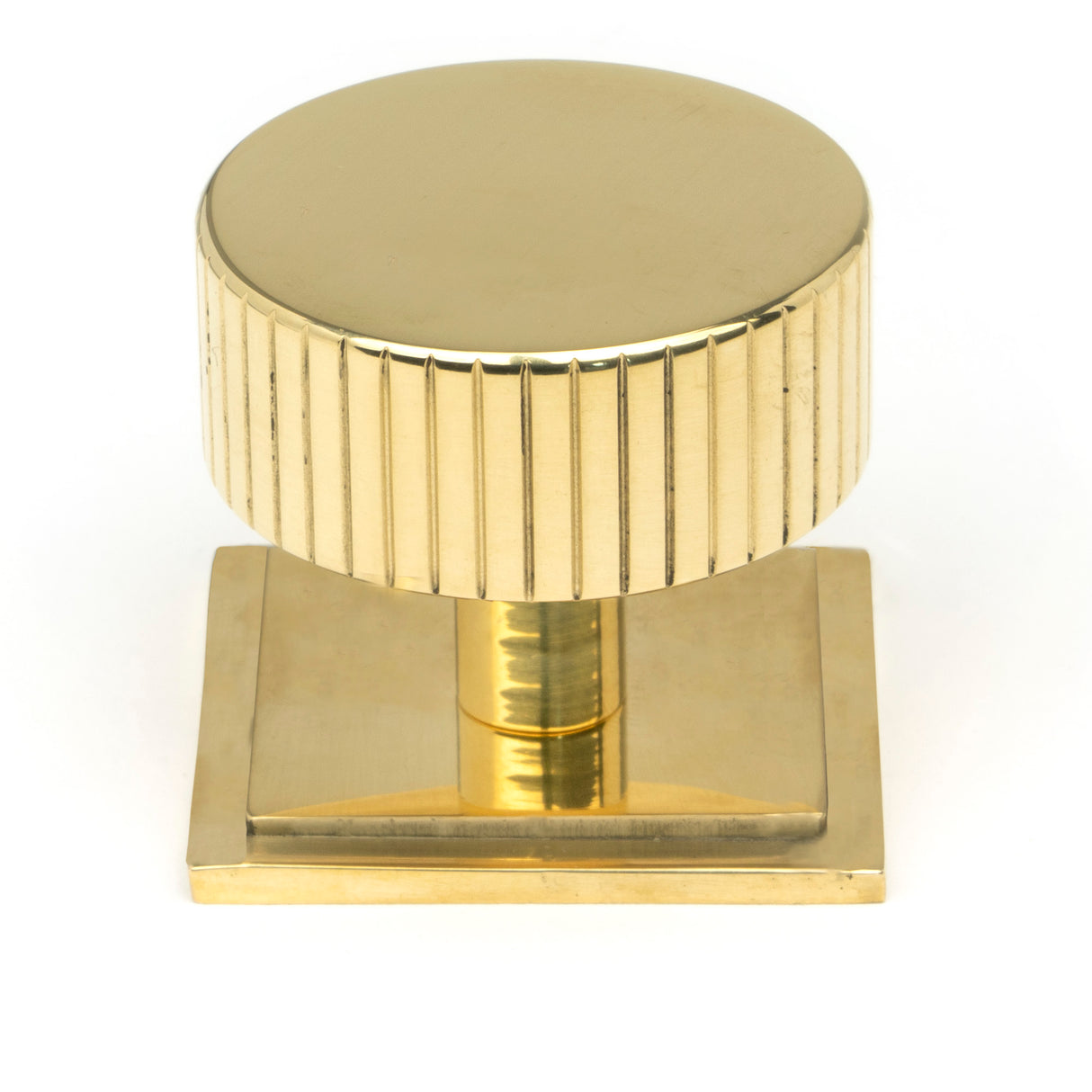 From The Anvil - Polished Brass Judd Cabinet Knob - 38mm (Square) | Sku. 50369 | Trade Door Handles.