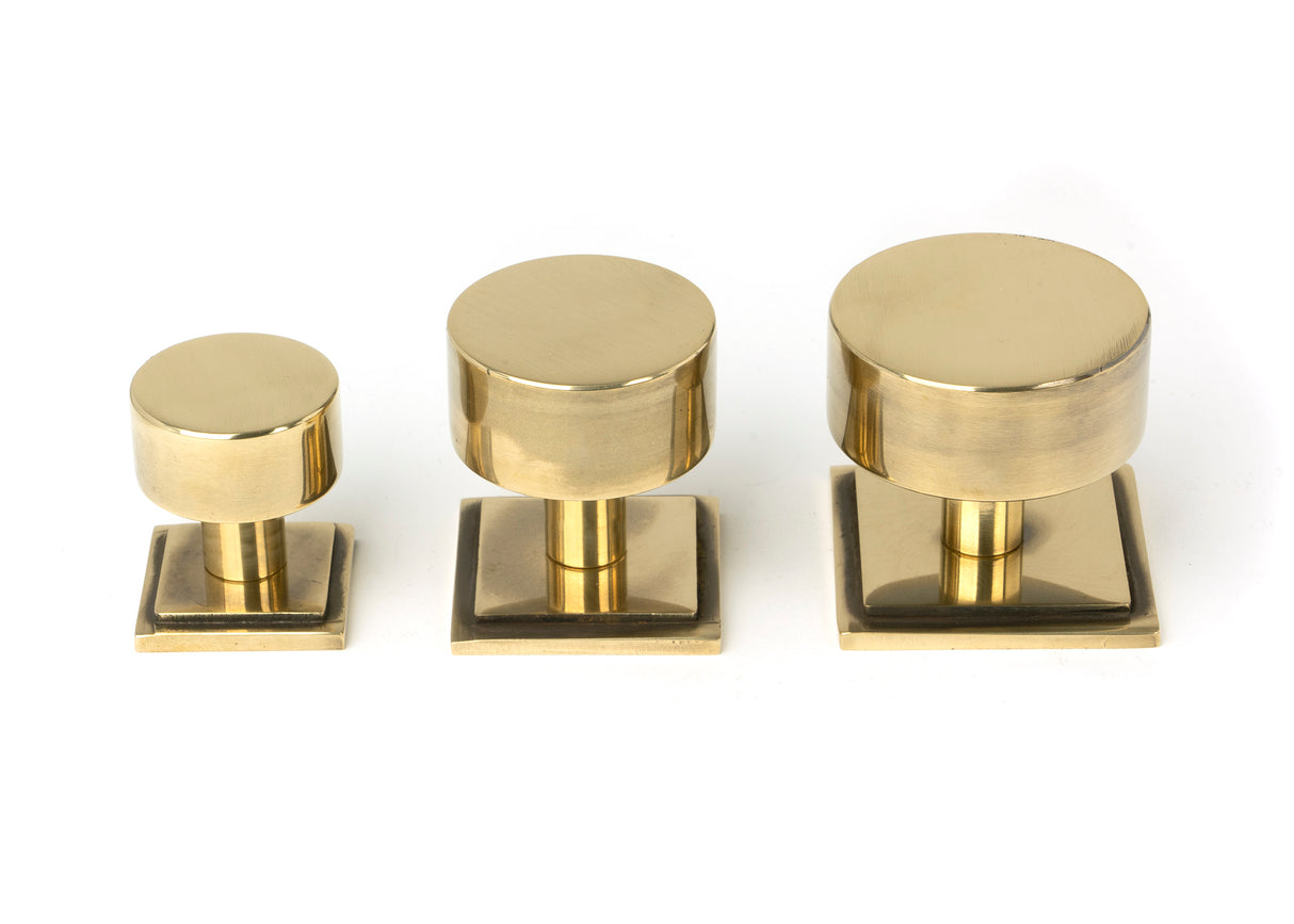 From The Anvil - Aged Brass Kelso Cabinet Knob - 38mm (Square) | Sku. 50375 | Trade Door Handles.
