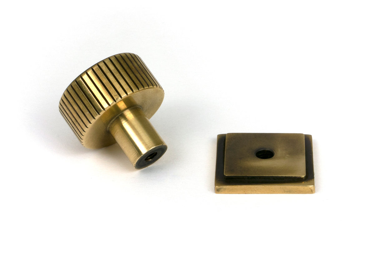 From The Anvil - Aged Brass Judd Cabinet Knob - 25mm (Square) | Sku. 50379 | Trade Door Handles.