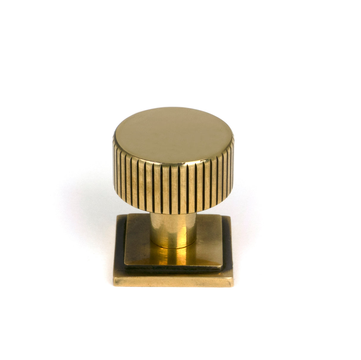 From The Anvil - Aged Brass Judd Cabinet Knob - 25mm (Square) | Sku. 50379 | Trade Door Handles.