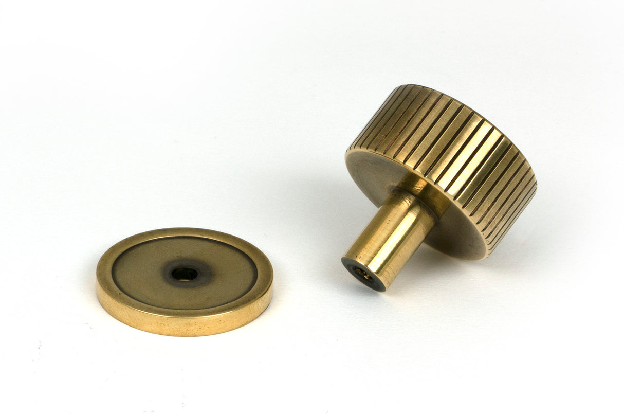 From The Anvil - Aged Brass Judd Cabinet Knob - 32mm (Plain) | Sku. 50380 | Trade Door Handles.