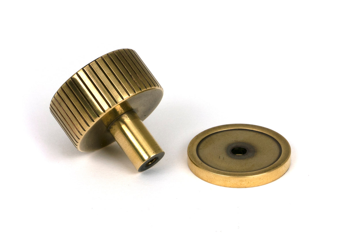 From The Anvil - Aged Brass Judd Cabinet Knob - 32mm (Plain) | Sku. 50380 | Trade Door Handles.