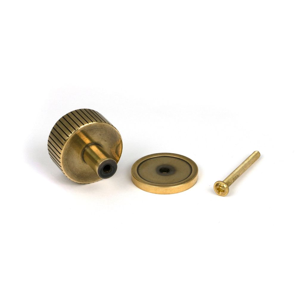 From The Anvil - Aged Brass Judd Cabinet Knob - 32mm (Plain) | Sku. 50380 | Trade Door Handles.