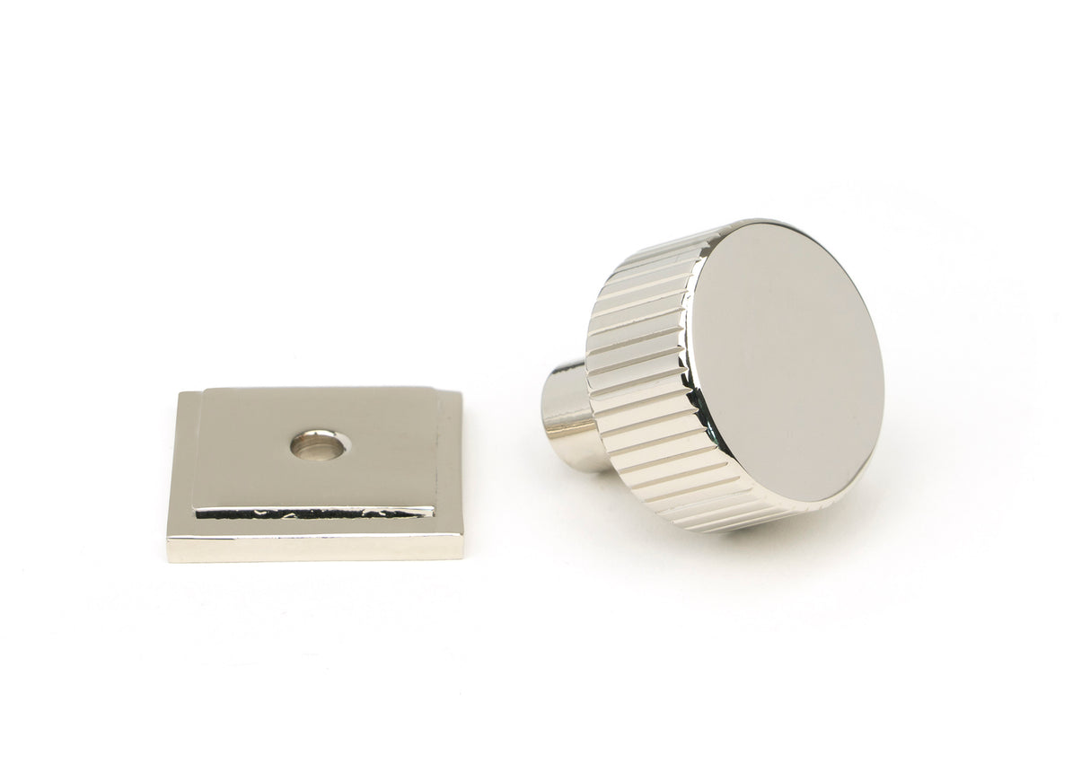 From The Anvil - Polished Nickel Judd Cabinet Knob - 25mm (Square) | Sku. 50391 | Trade Door Handles.
