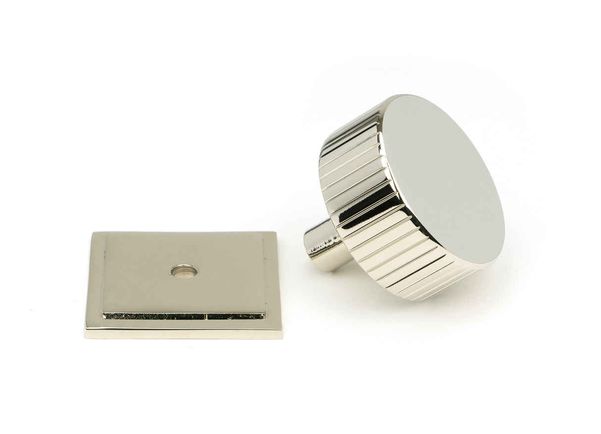 From The Anvil - Polished Nickel Judd Cabinet Knob - 38mm (Square) | Sku. 50397 | Trade Door Handles.
