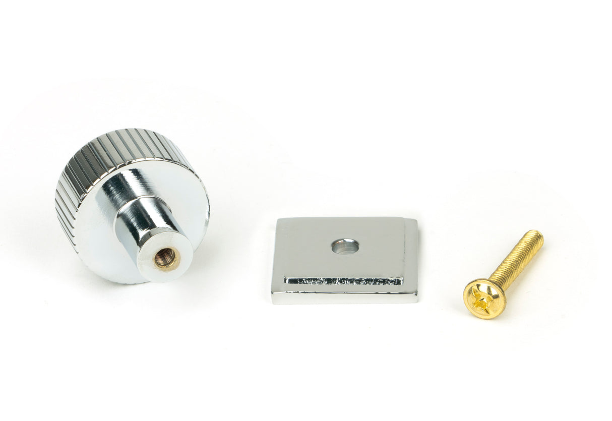 From The Anvil - Polished Chrome Judd Cabinet Knob - 25mm (Square) | Sku. 50402 | Trade Door Handles.
