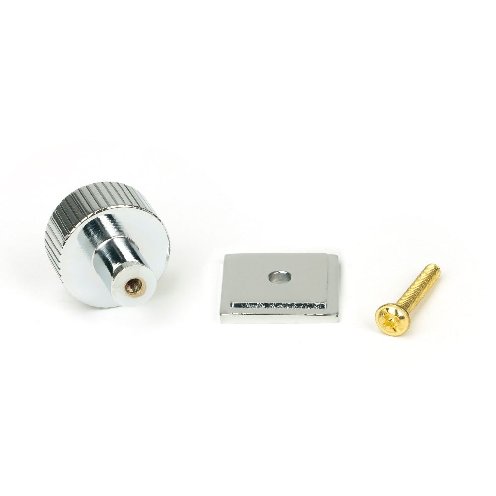 From The Anvil - Polished Chrome Judd Cabinet Knob - 25mm (Square) | Sku. 50402 | Trade Door Handles.