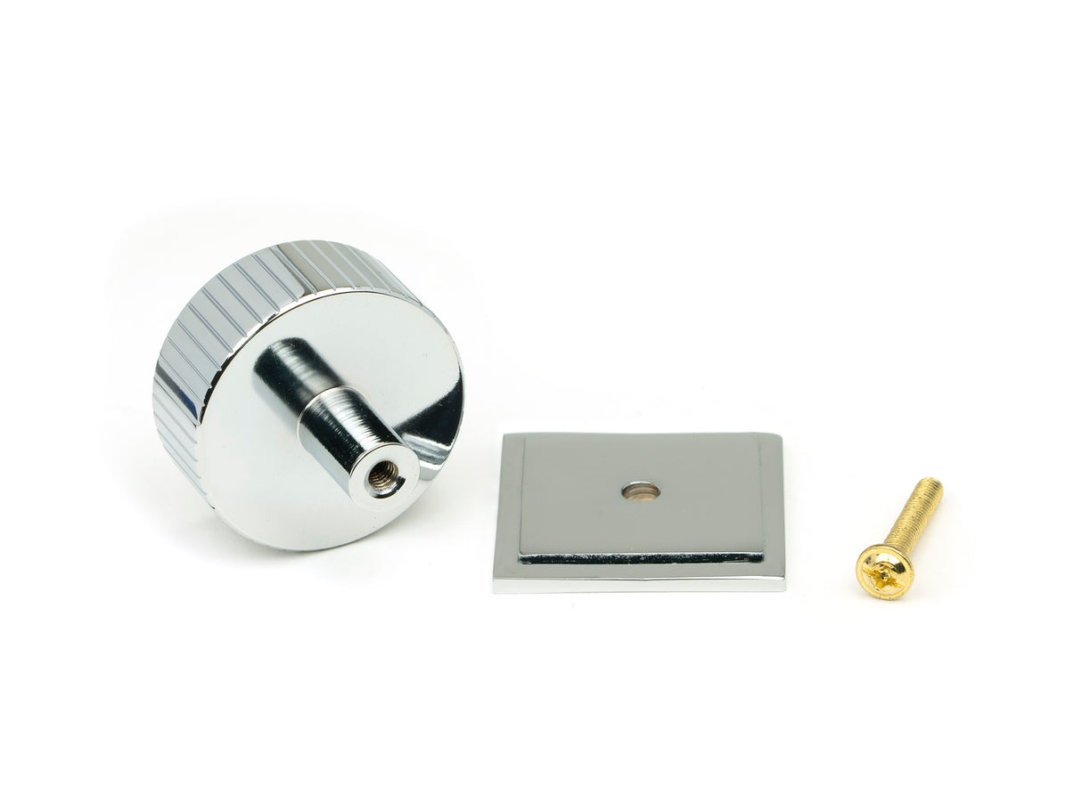 From The Anvil - Polished Chrome Judd Cabinet Knob - 38mm (Square) | Sku. 50408 | Trade Door Handles.