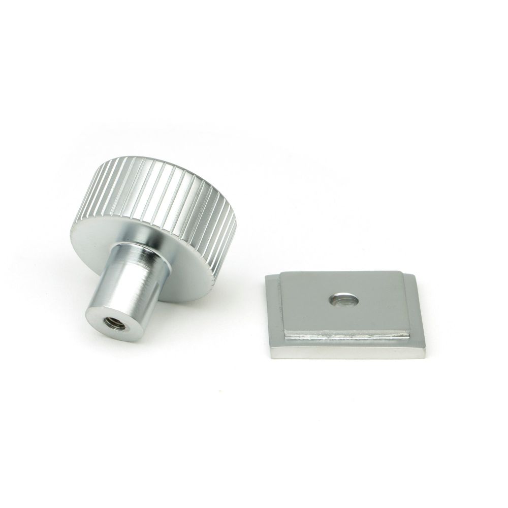 From The Anvil - Satin Chrome Judd Cabinet Knob - 25mm (Square) | Sku. 50414 | Trade Door Handles.