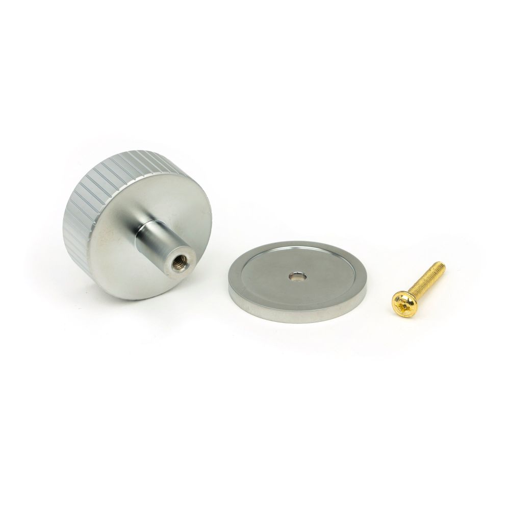 From The Anvil - Satin Chrome Judd Cabinet Knob - 38mm (Plain) | Sku. 50418 | Trade Door Handles.