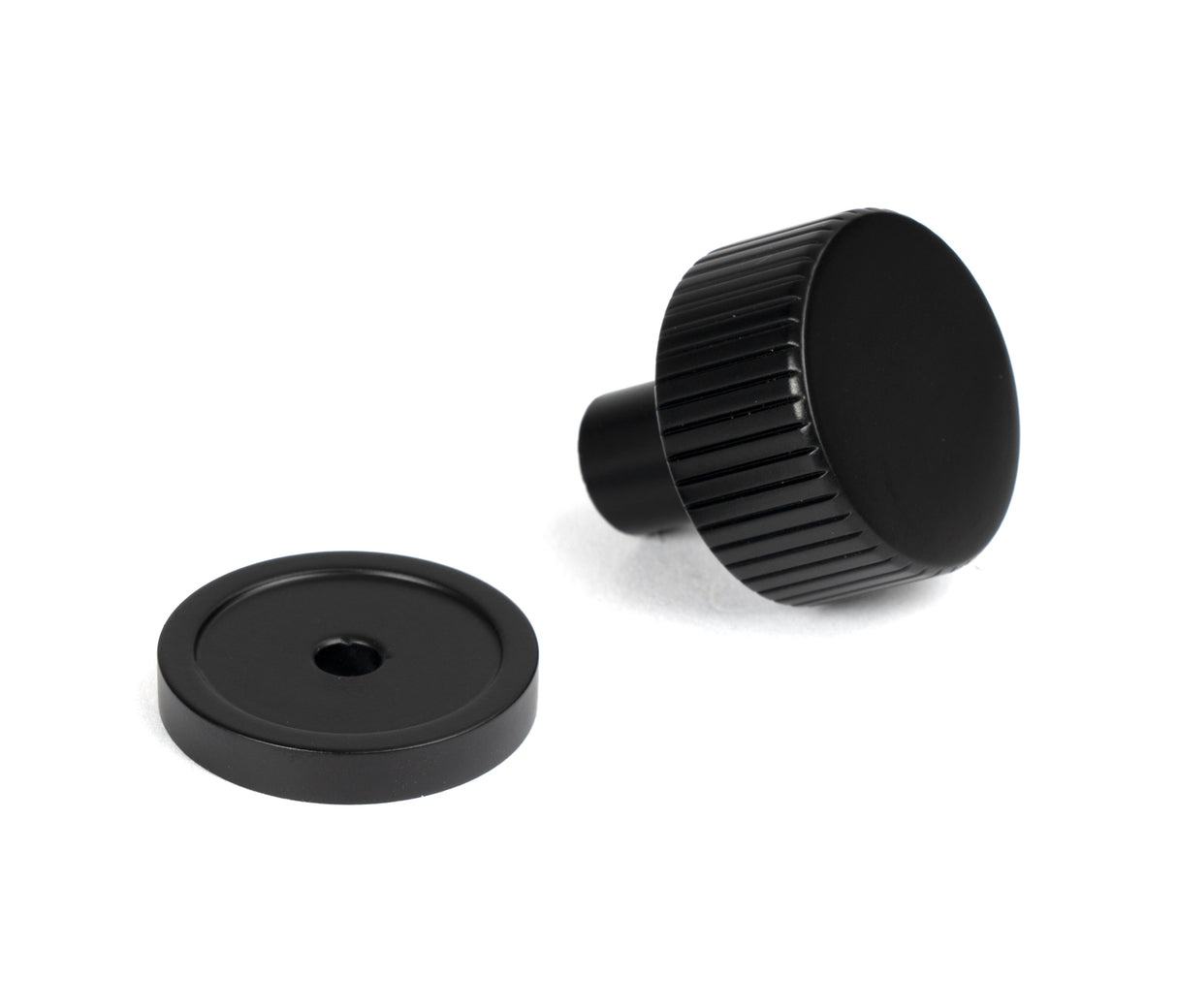 From The Anvil - Matt Black Judd Cabinet Knob - 25mm (Plain) | Sku. 50424 | Trade Door Handles.