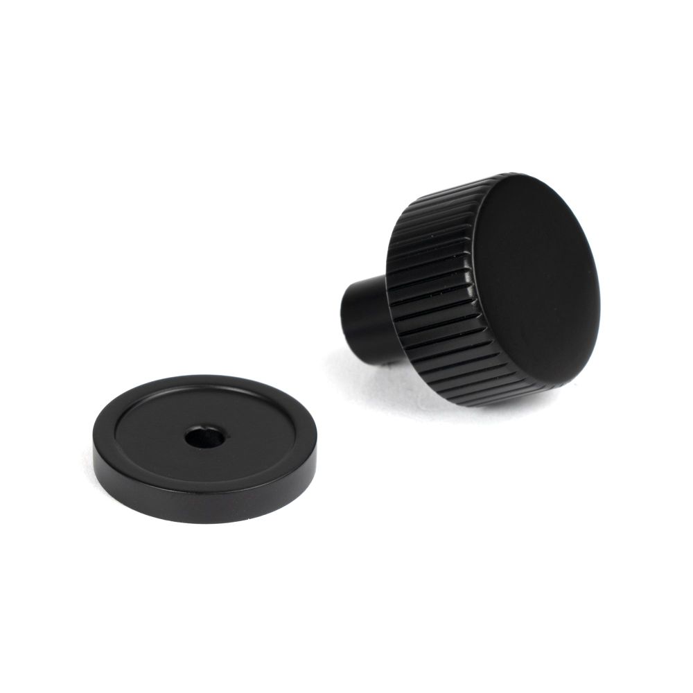 From The Anvil - Matt Black Judd Cabinet Knob - 25mm (Plain) | Sku. 50424 | Trade Door Handles.