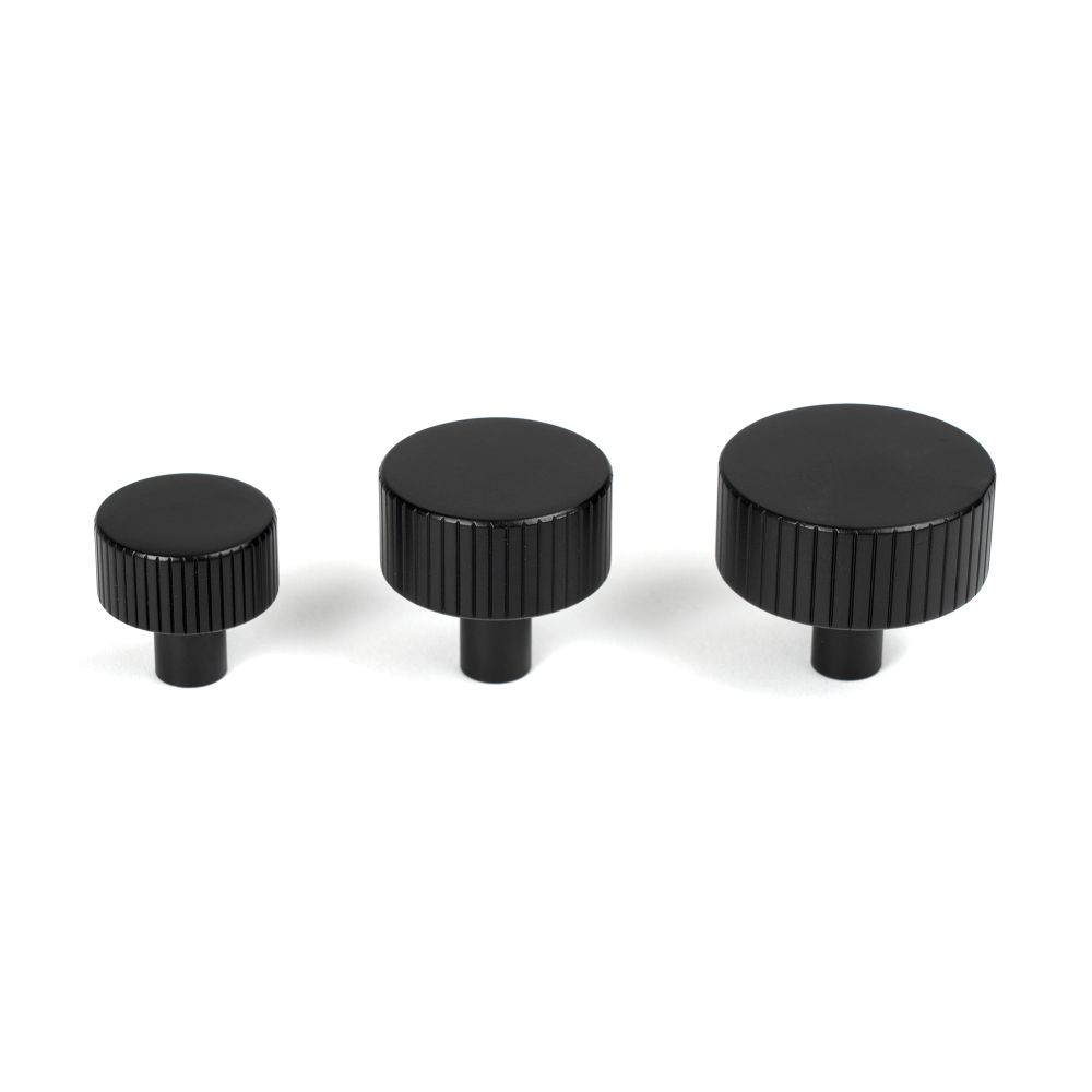 From The Anvil - Matt Black Judd Cabinet Knob - 25mm (No rose) | Sku. 50425 | Trade Door Handles.