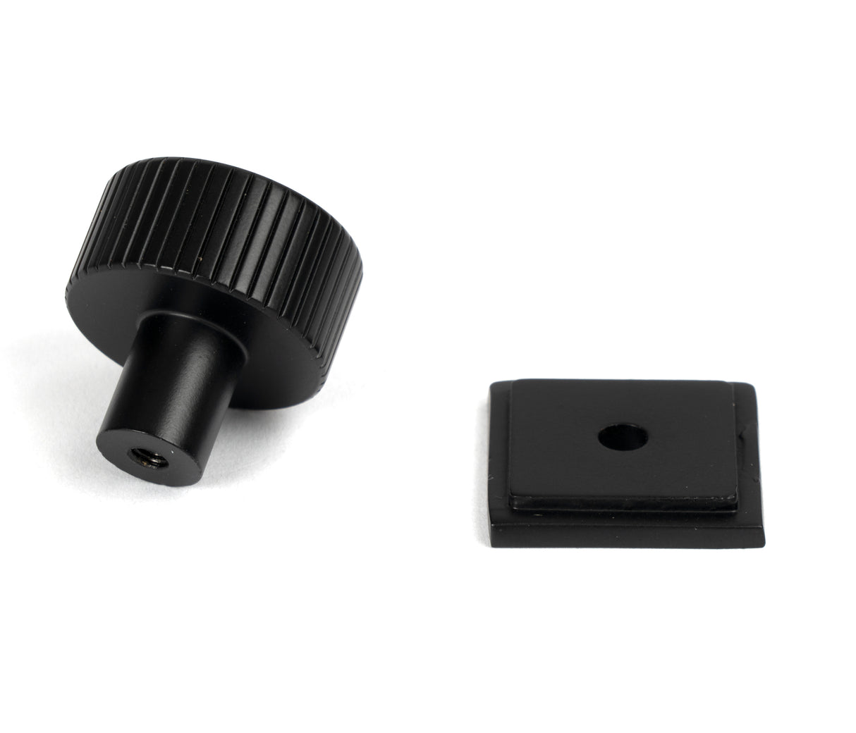 From The Anvil - Matt Black Judd Cabinet Knob - 25mm (Square) | Sku. 50426 | Trade Door Handles.